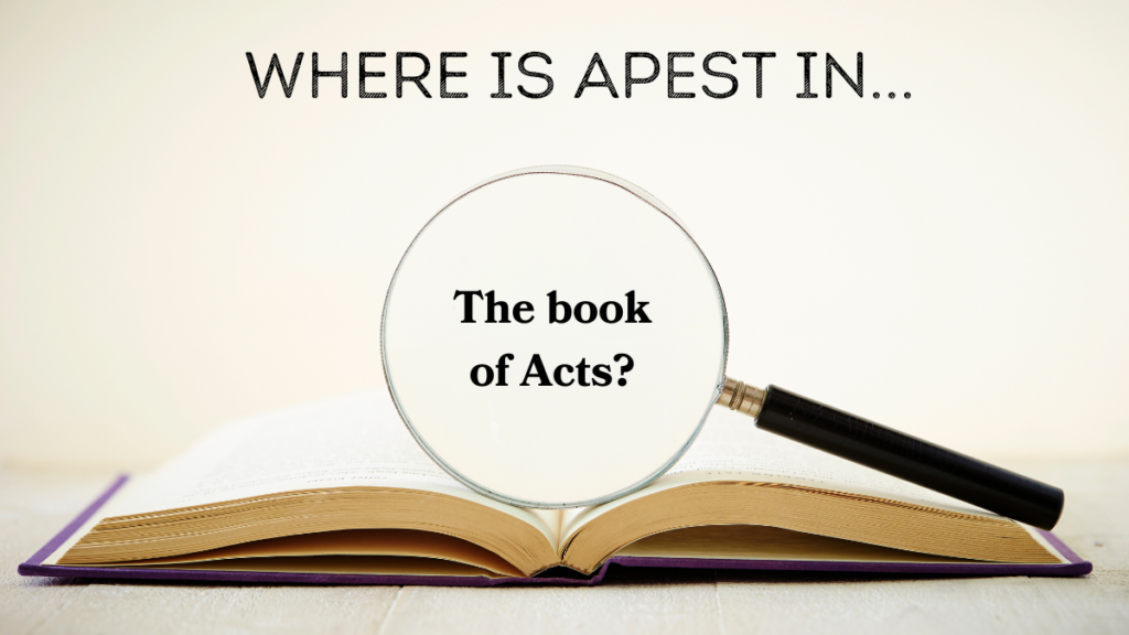 Where is APEST in the book of Acts